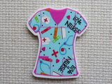 Blue Nurse Scrub Top Needle Minder, Cover Minder, Magnet
