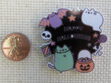 Second view of Cartoon Cat Happy Halloween Needle Minder.