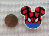 Second view of Spider Man Mouse Ears Needle Minder.
