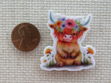Second view of Highland Cow Needle Minder.