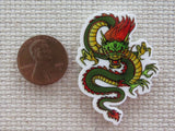 Second view of Green Dragon Needle Minder.