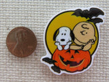 Second view of Halloween Snoopy and Charlie Brown Needle Minder.
