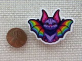 Second view of Rainbow Bat Needle Minder.