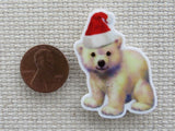 Second view of Christmas Polar Bear Cub Needle Minder.