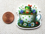 Second view of Froggy Tea Needle Minder.