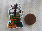 Second view of Nightmare Before Christmas Themed Boba Drink Needle Minder.
