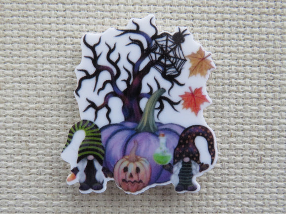 First view of Purple Pumpkin Gnomes Needle Minder.