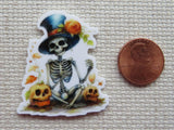 Second view of Sitting Skeleton Needle Minder.