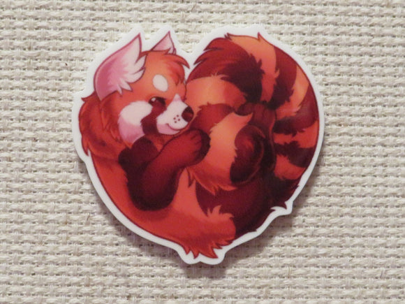 First view of Red Panda Heart Needle Minder,.