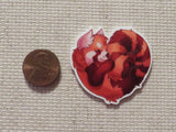 Second view of Red Panda Heart Needle Minder.