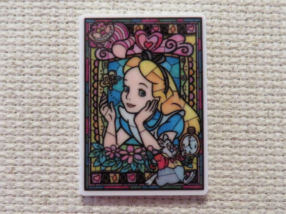 First view of Alice in Stained Glass Needle Minder.