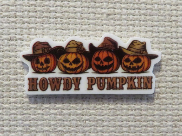 First view of Howdy Pumpkin Needle Minder.