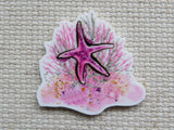 First view of Pink Starfish Needle Minder.
