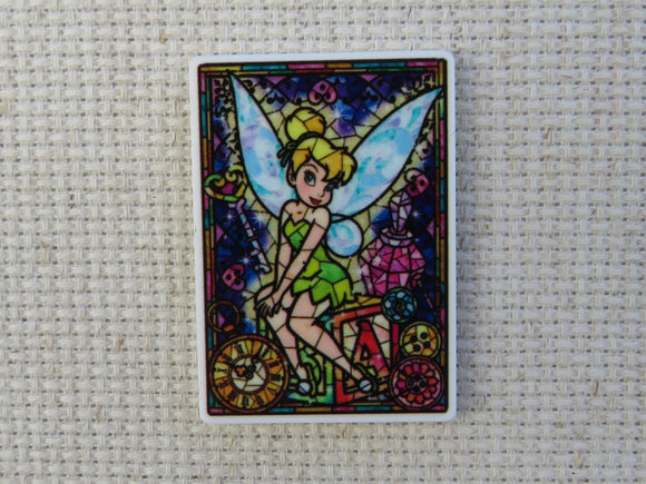 First view of Tinkerbell Stained Glass Needle Minder.