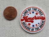 Second view of America, Land of the Free Because of the Brave Needle Minder.