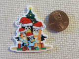 Second view of Bluey Christmas Needle Minder.