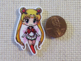 Second view of Sailor Moon in a White Dress Needle Minder.