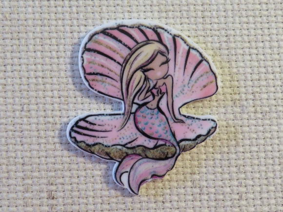 First view of Mermaid in a Shell Needle Minder.