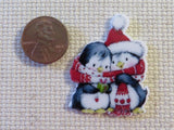 Second view of Cuddly Christmas Penguins Needle Minder.