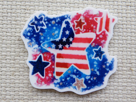 First view of Beautiful flag themed stars ready to adorn your next patriotic project minder.