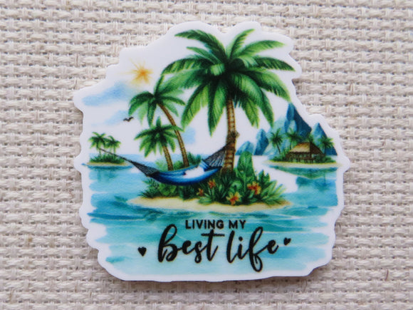 First view of Cute island scene with a hammock made for one...or maybe two minder.