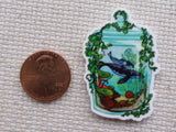 Second view of Beautiful underwater marine scene in a jar minder.