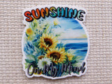 Minder with sunflowers, beach and 'Sunshine on My Mind' text.