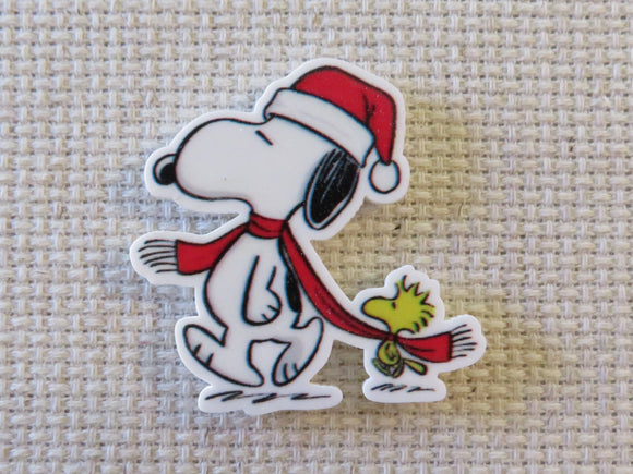 First view of Snoopy and Woodstock Walking in the Snow Needle Minder