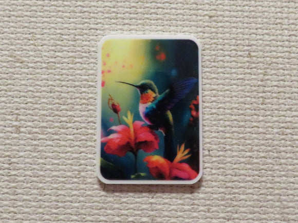 First view of Hummingbird Sitting on a Lily Needle Minder.