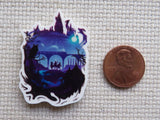 Second view of Spooky Scene Needle Minder, Cover Minder, Magnet.