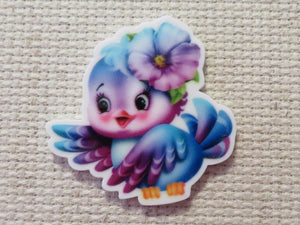 First view of Pretty Blue Bird Needle Minder.