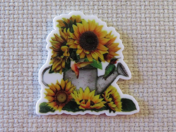 First view of Sunflower Watering Can Needle Minder.