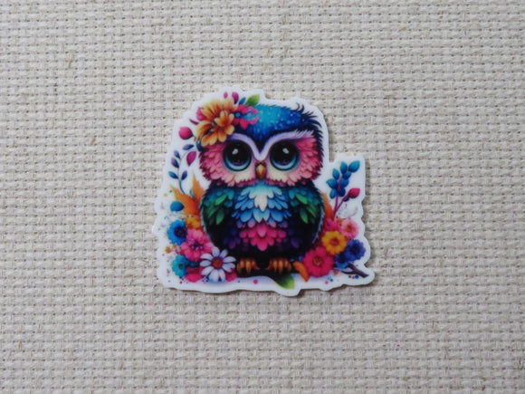 First view of Great Blue Owl Needle Minder,.