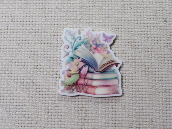 First view of Pastel Colored Floral Books Needle Minder.