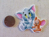 Second view of Cartoon Cat and Mouse Needle Minder.