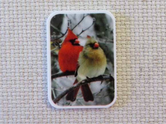 First view of A Pair of Cardinals Needle Minder.