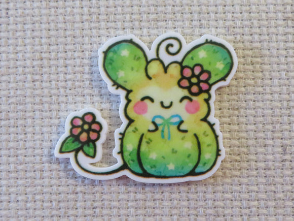 First view of Adorable Green Mouse Needle Minder.