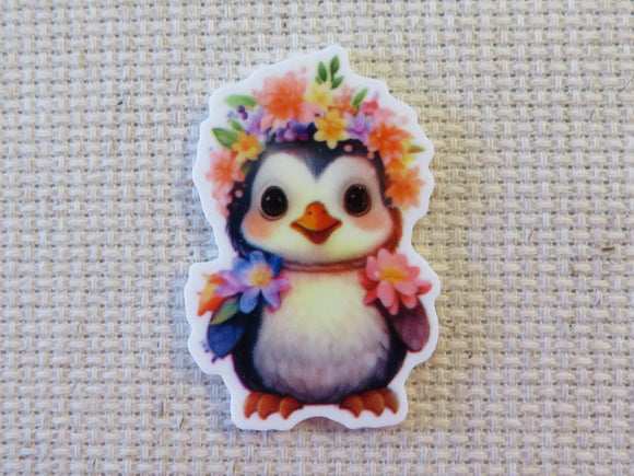 First view of Pretty Penguin Chick Needle Minder.