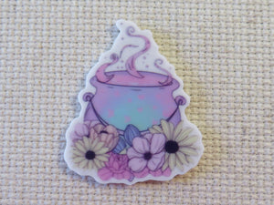 First view of Pastel Colored Cauldron Needle Minder.