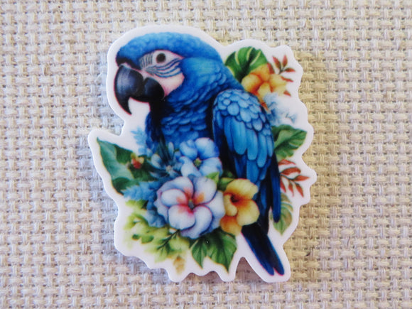 First view of Blue Macaw Needle Minder.