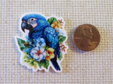 Second view of Blue Macaw Needle Minder.