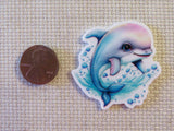 Second view of Splashing Dolphin Needle Minder.