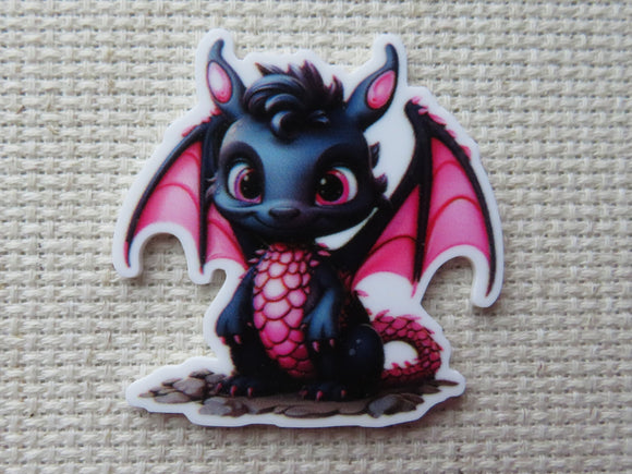 First view of Black and Pink Dragon Needle Minder.