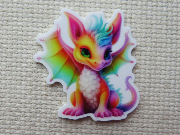 First view of Rainbow Colored Dragon Needle Minder.