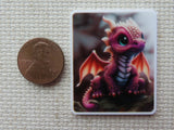Second view of Purple Dragon in a Square Needle Minder.