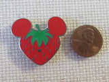 Second view of Strawberry Mouse Ears Needle Minder.