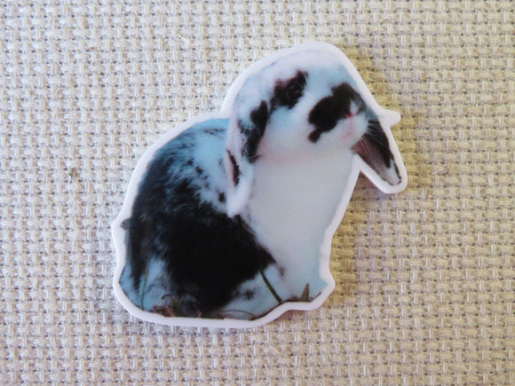 First view of Black and White Bunny Needle Minder.