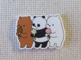 First view of three bears eating ice cream Needle Minder.