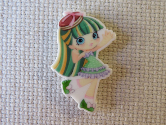 First view of Green Doll Needle Minder.