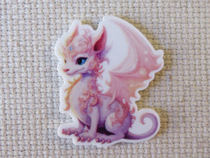 First view of White and Peach Colored Dragon Needle Minder.